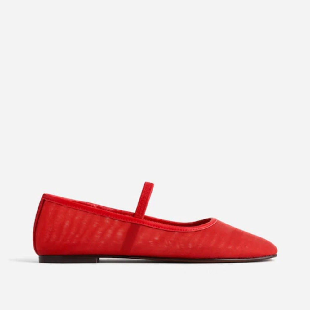 Madewell Red Mesh Flats - 7 NIB